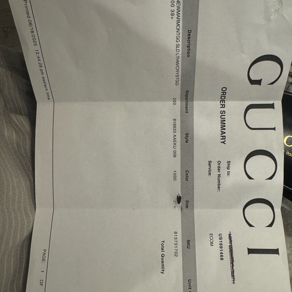 Gucci Marmont Leather Flat Sandals - Picture 4 of 11